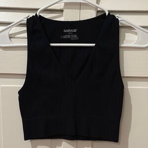 Garage Women's Black Ribbed Tank Top